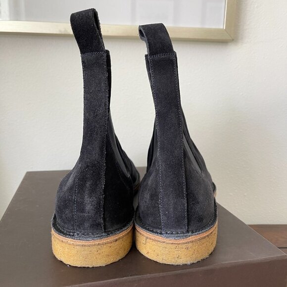 Bottega Veneta Dark Navy Suede Leather Men's Ankle Boots, 312345, many sizes - Picture 5 of 11